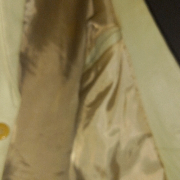 Tan Cream Men's Leather Jacket Size Large NWOT - Picture 5 of 6